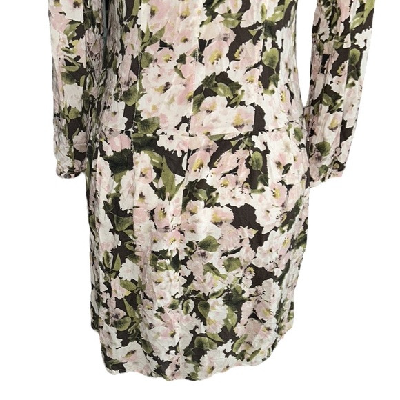 Sundance Floral Print Pintucked Pleated Prairie Dress - S - Picture 8 of 11